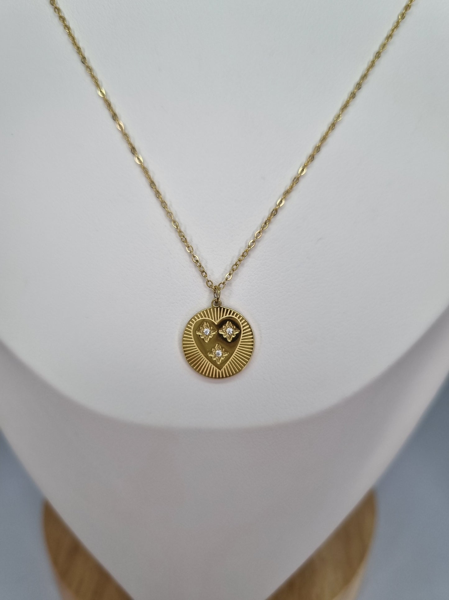 SHINY - Collier doré et zirconium