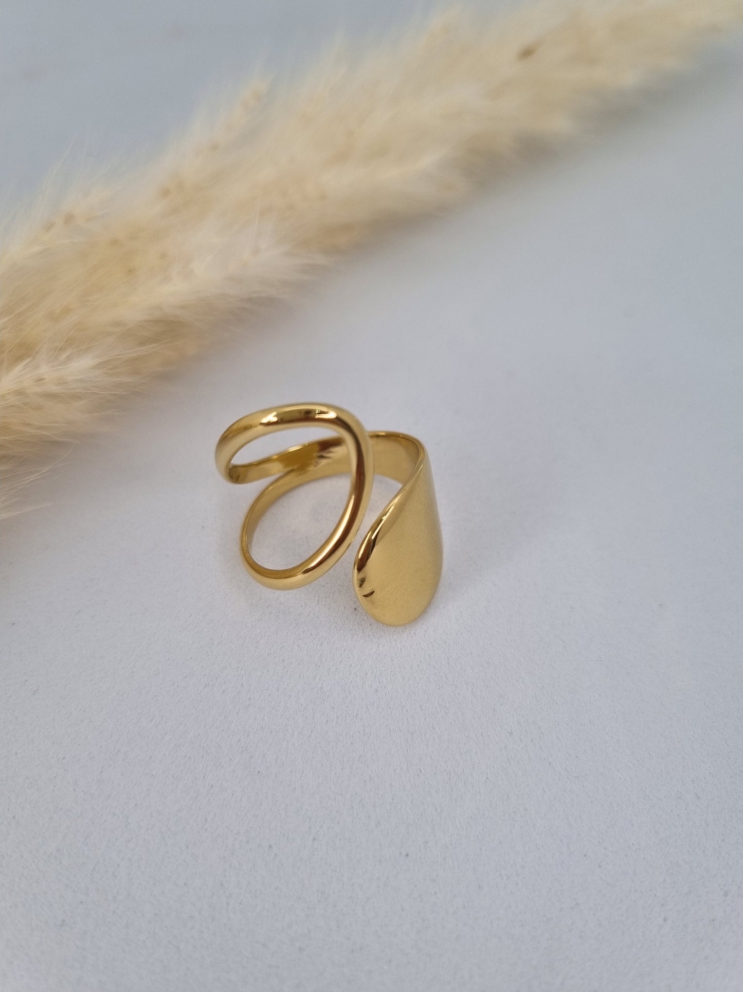 AURA - bague bi texturé/ajouré et lisse miroir | Bijou chic et moderne