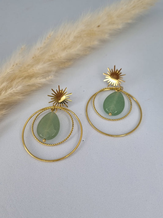 KALINDA B.O soleil avec pierre verte