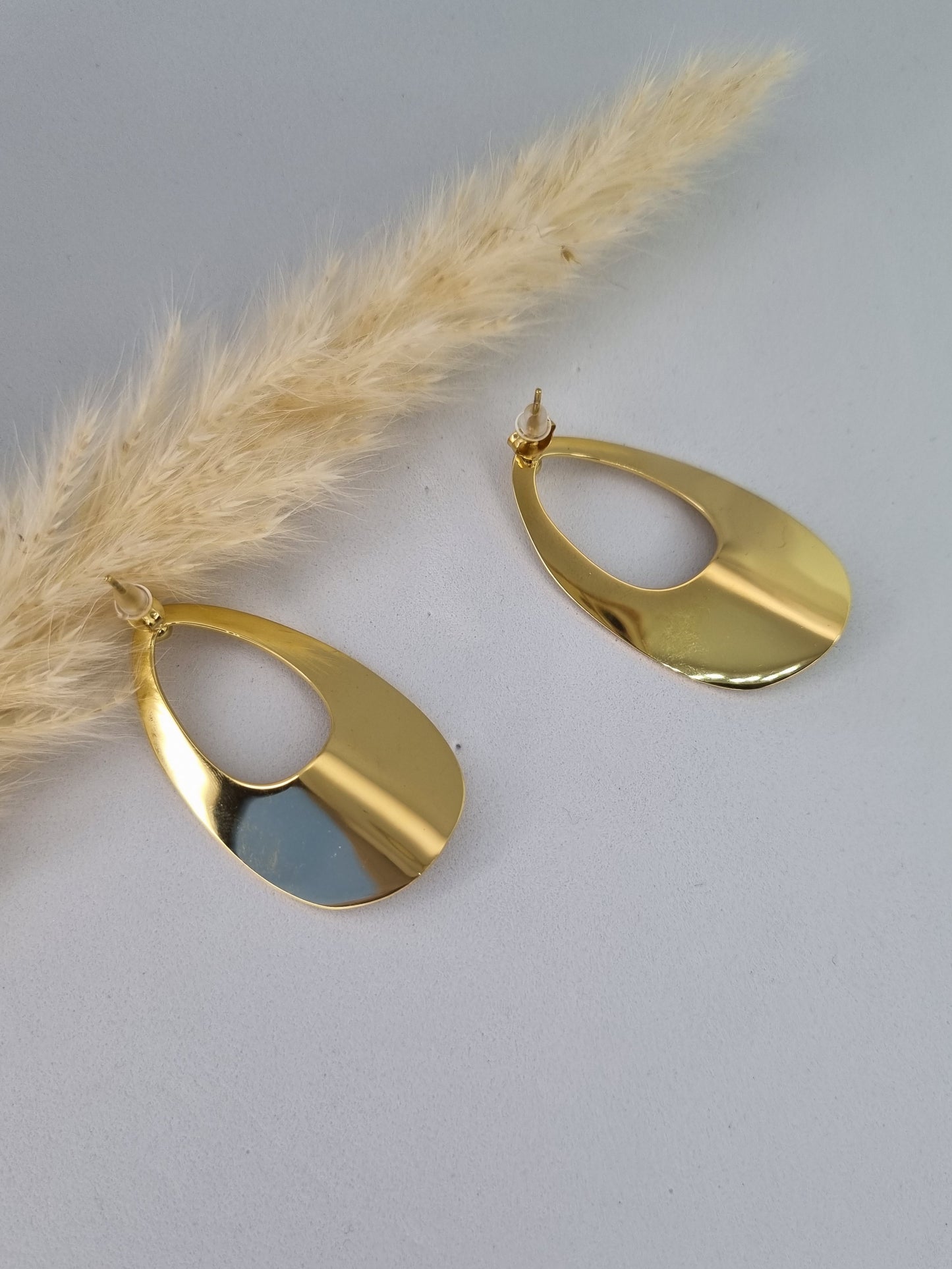 SOLA – Boucles d’oreilles ovales effet brossé