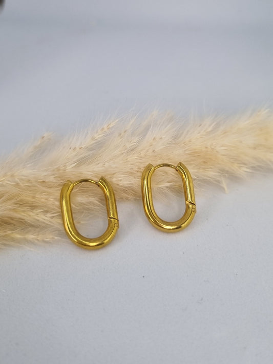 KEREN - Boucles d'oreilles petites créoles ovale