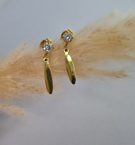 ROSA – Puces d’oreilles fines avec strass