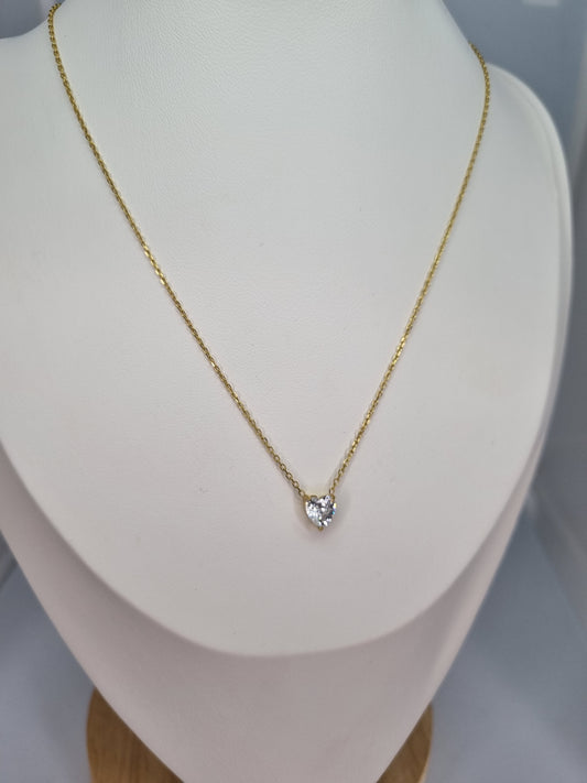 LYA - Collier cristal en forme de coeur