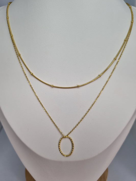 DALHIA - Collier multi-chaîne dorée