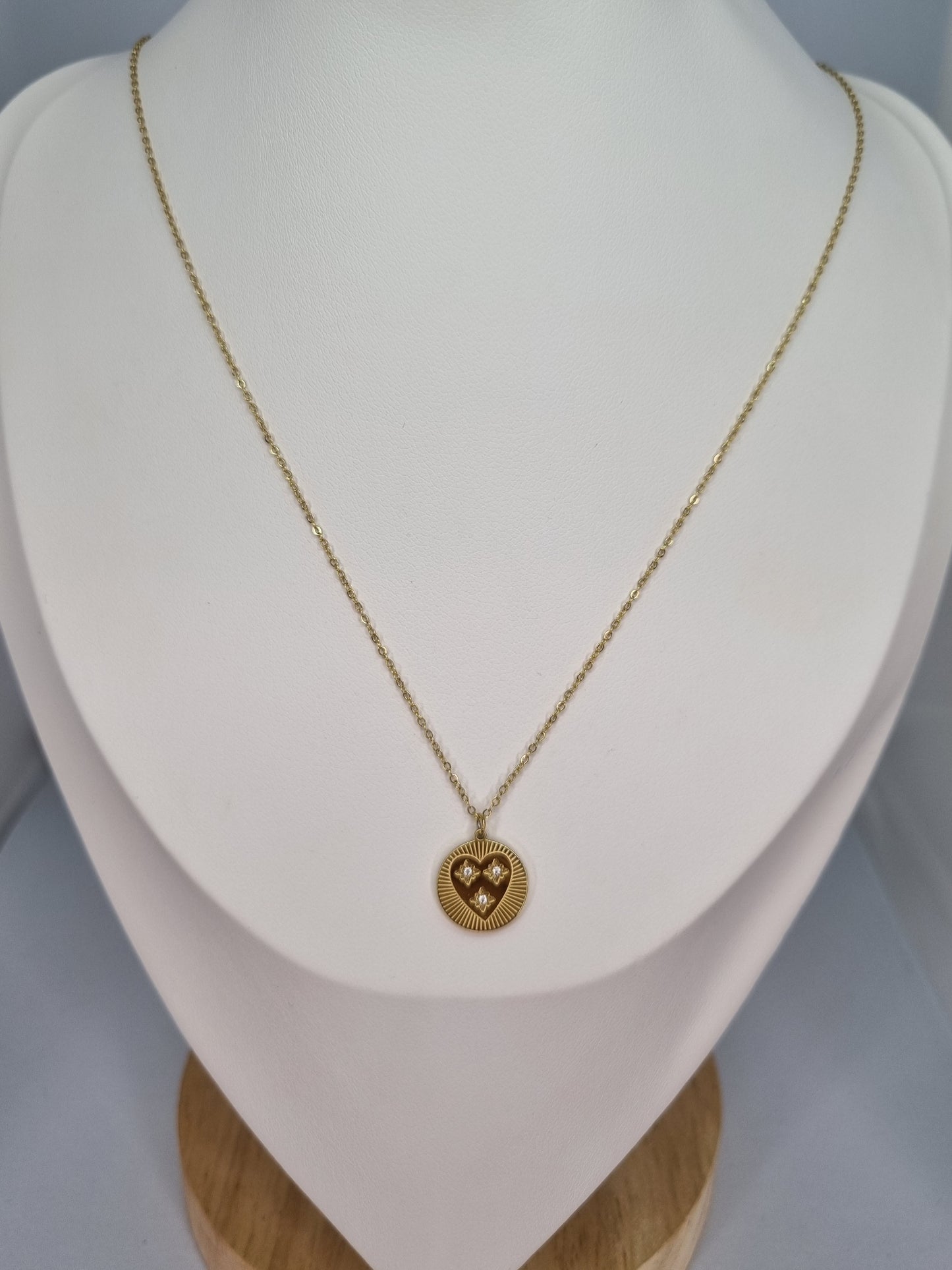 SHINY - Collier doré et zirconium