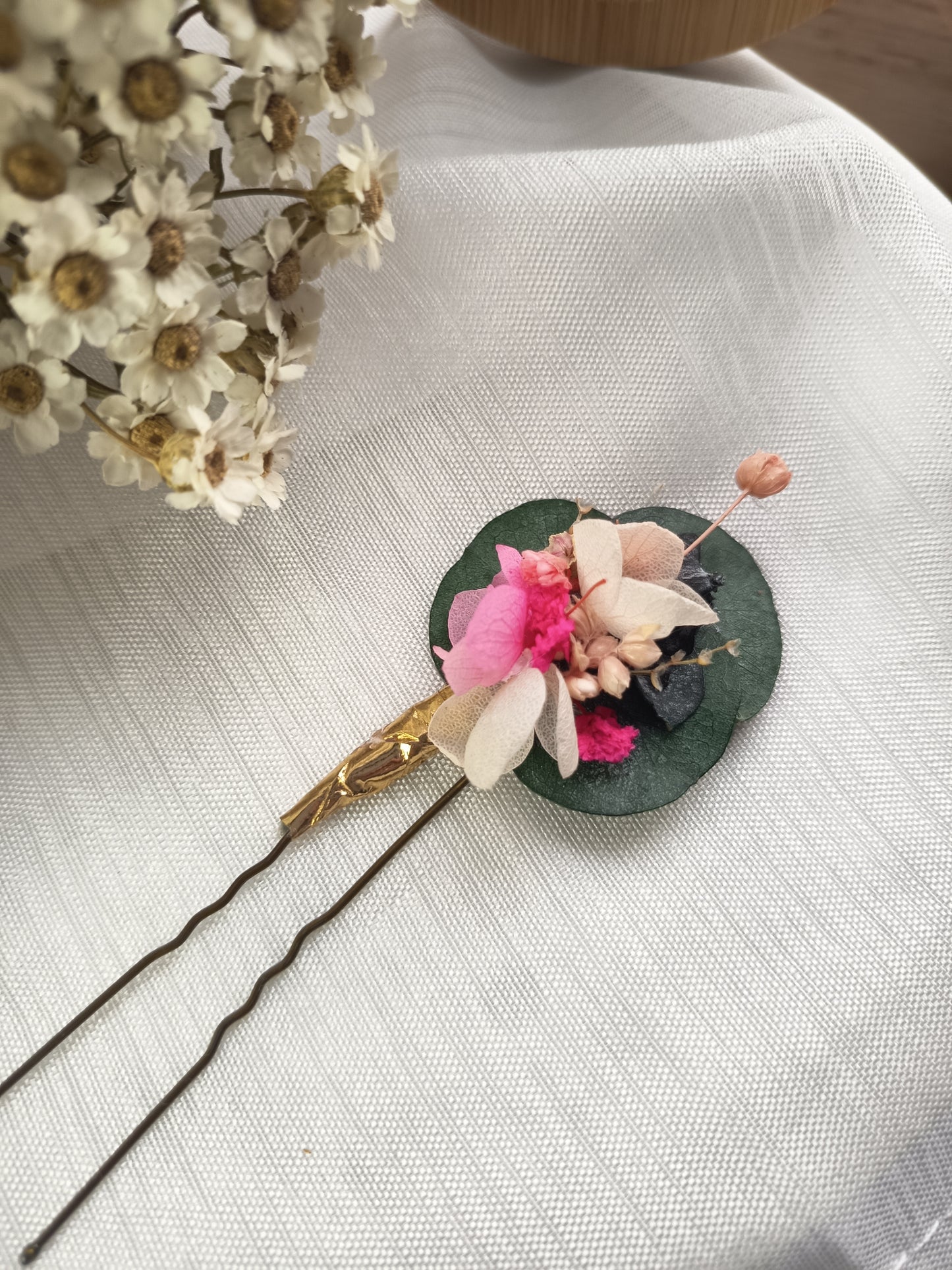 Epingle à Cheveux en Fleurs Séchées